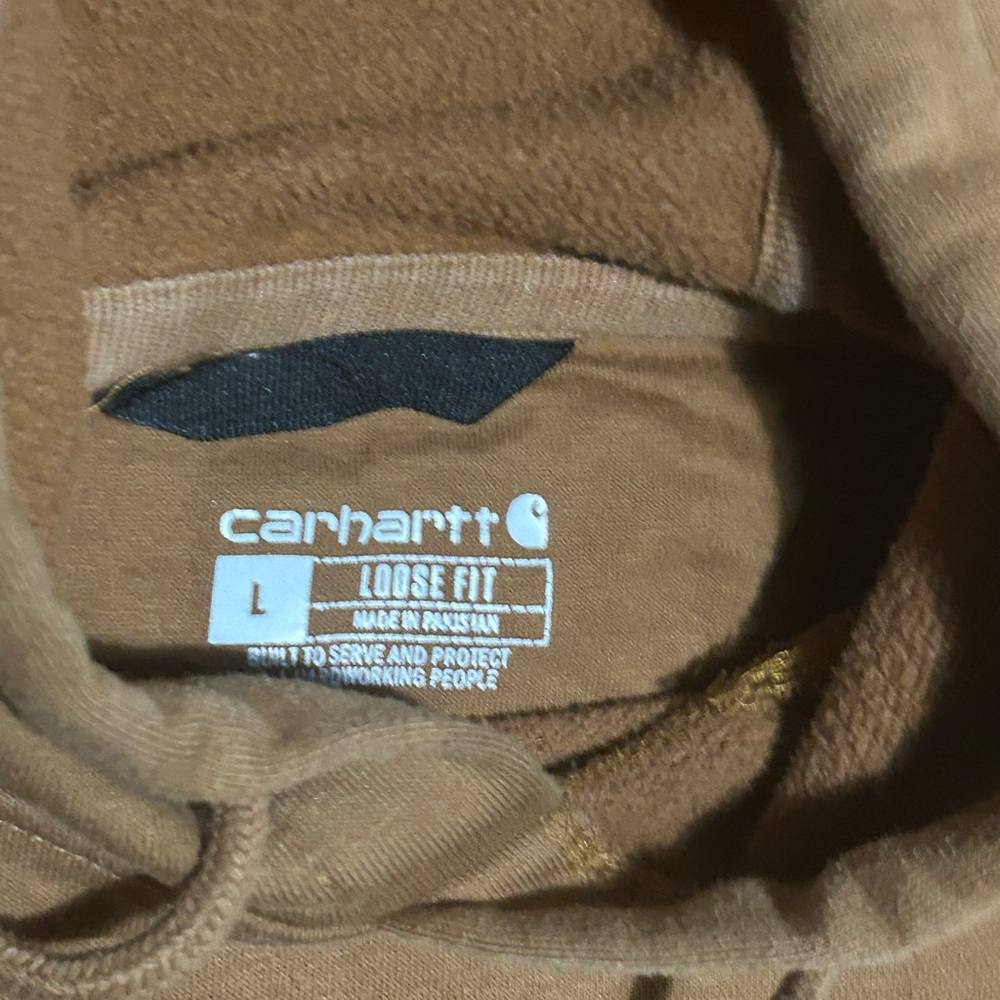 Carhartt Brown Hooded Work Sweatshirt - Picture 3 of 3